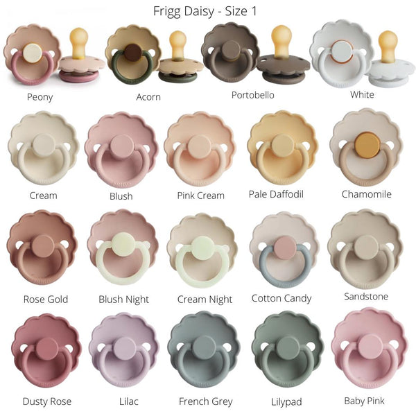 FRIGG Daisy Dummies Latex Teat (Size 1) NB 6m CMC Gold