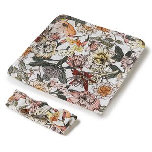 Jersey Wrap + Topknot Set - Vintage Blossom main image 1