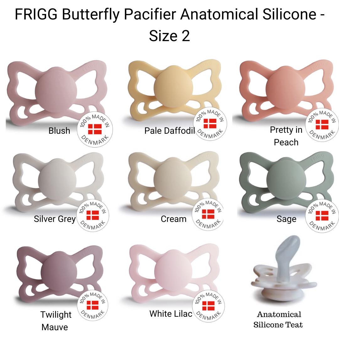 Frigg Butterfly Dummies Anatomical - Silicone Teat - (Size 2) 6m - 18m