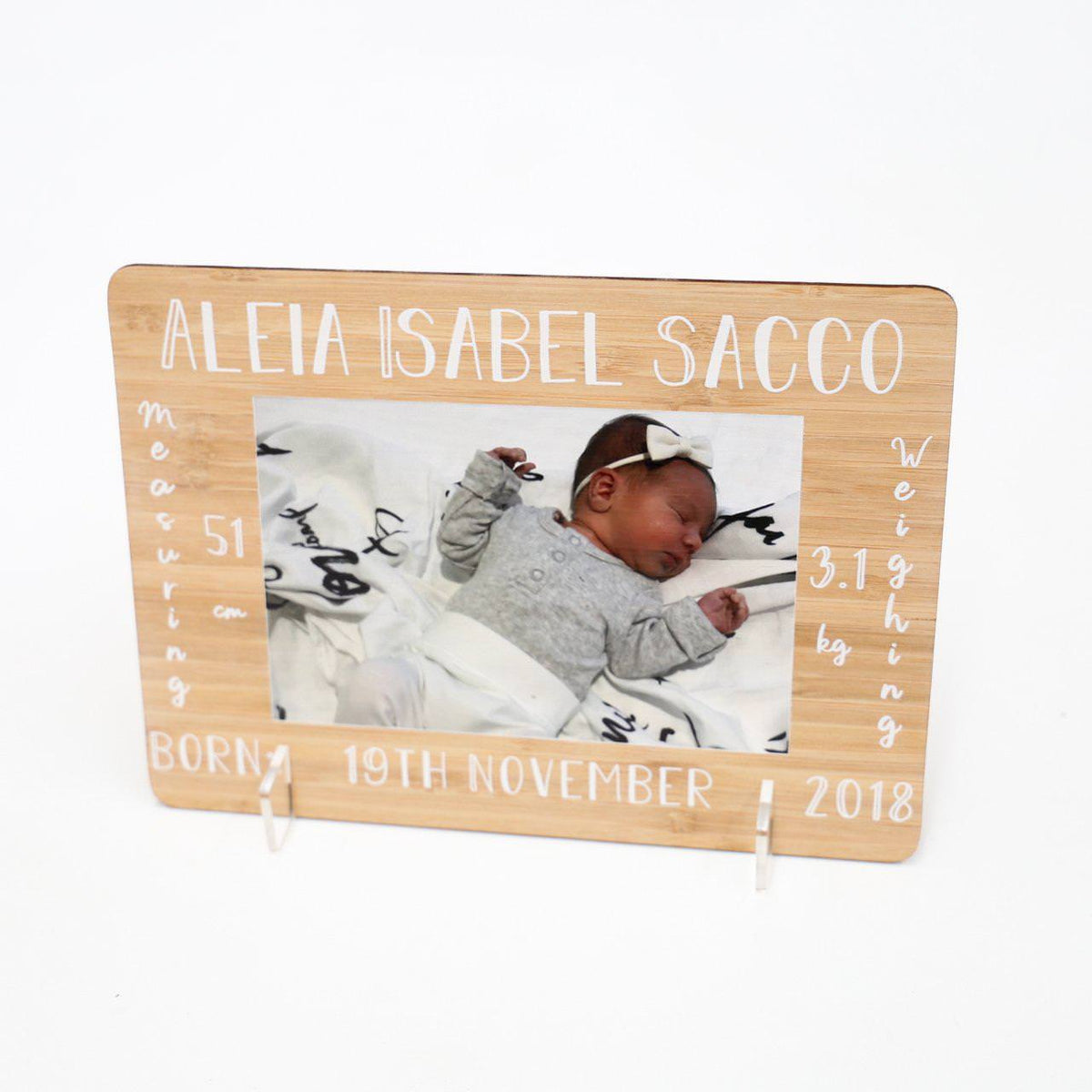 Birth Details Printed Photo Frame