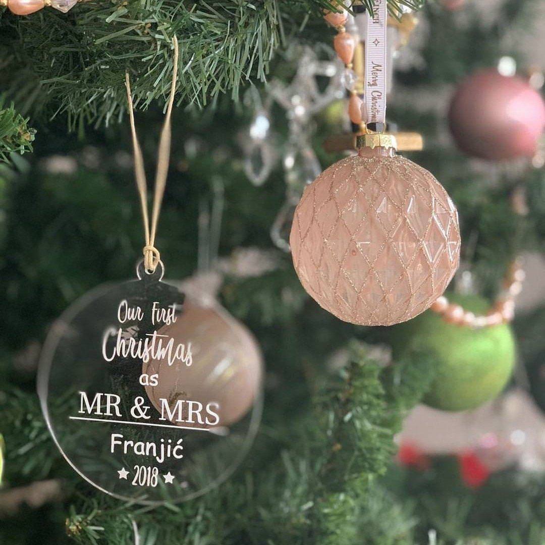 Christmas Ornament - 1st Christmas as Mr & Mrs