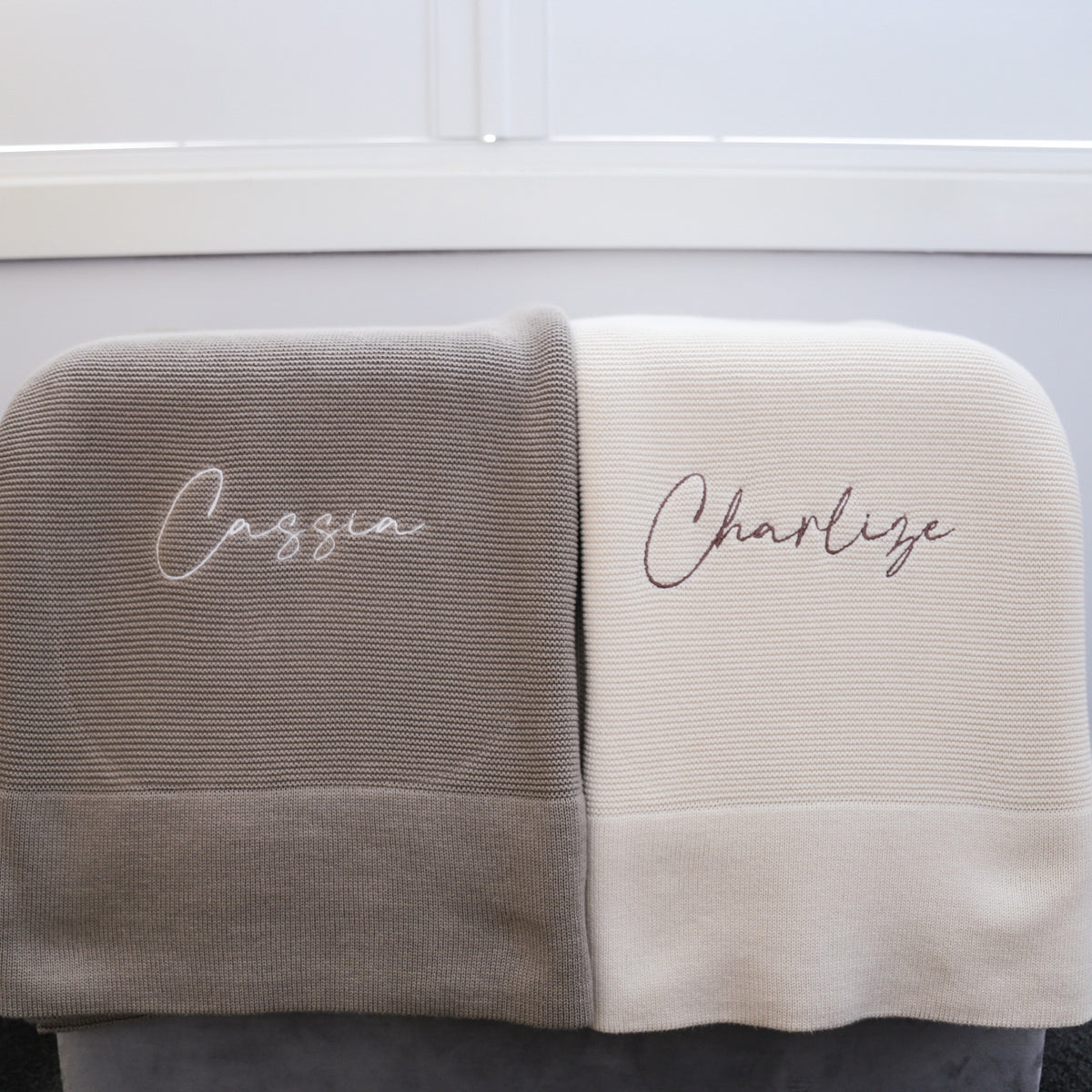 Personalised Embroidered Blanket | Plain Edging
