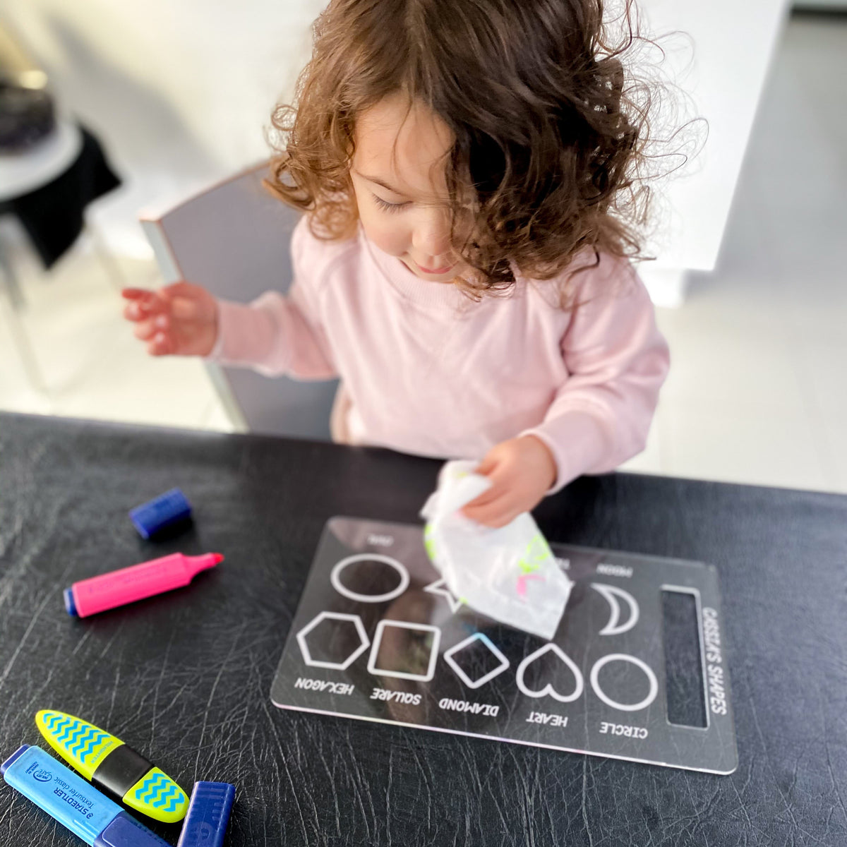 Personalised Trace &amp; Erase - Shapes board