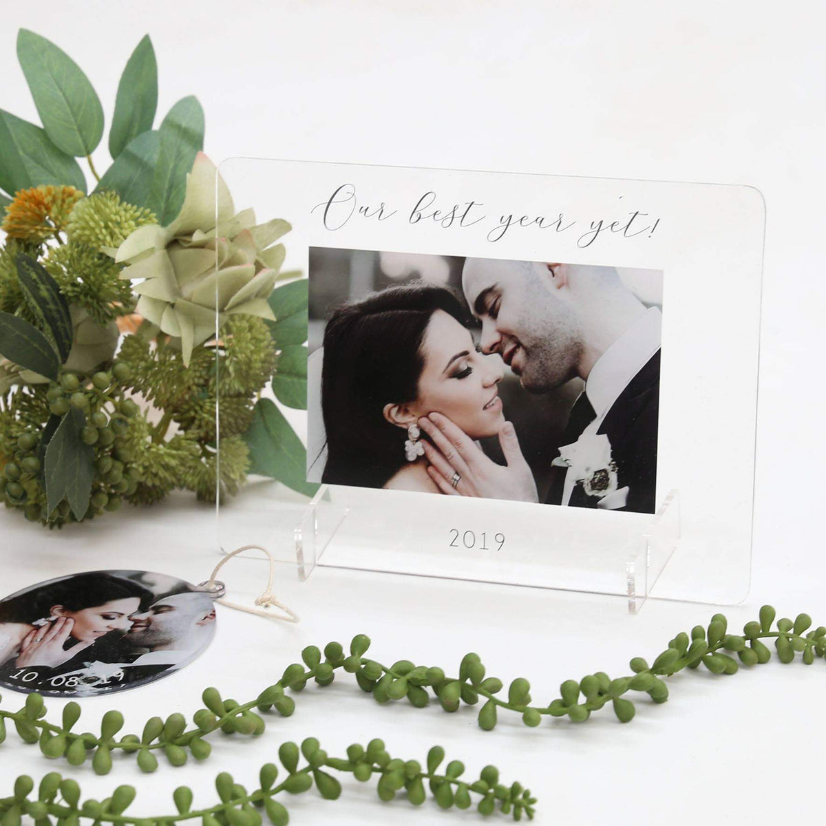 Transparent Acrylic Printed Photo Frame - Our Best Year Yet