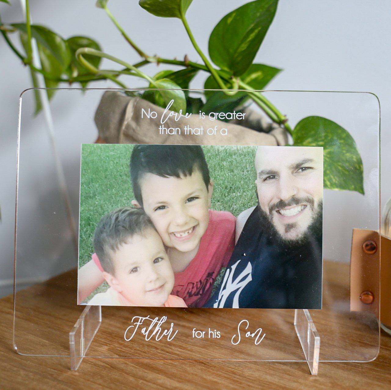 Transparent Printed Photo Frame - Father/Son