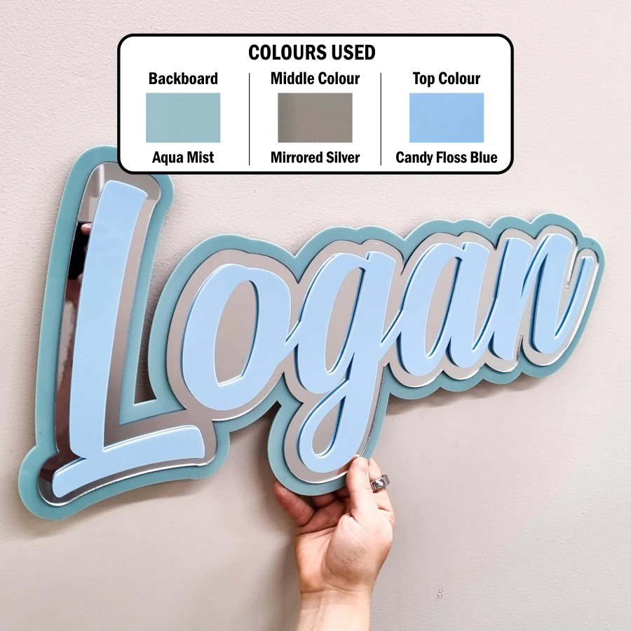 3D Name Plaque - Triple Layered