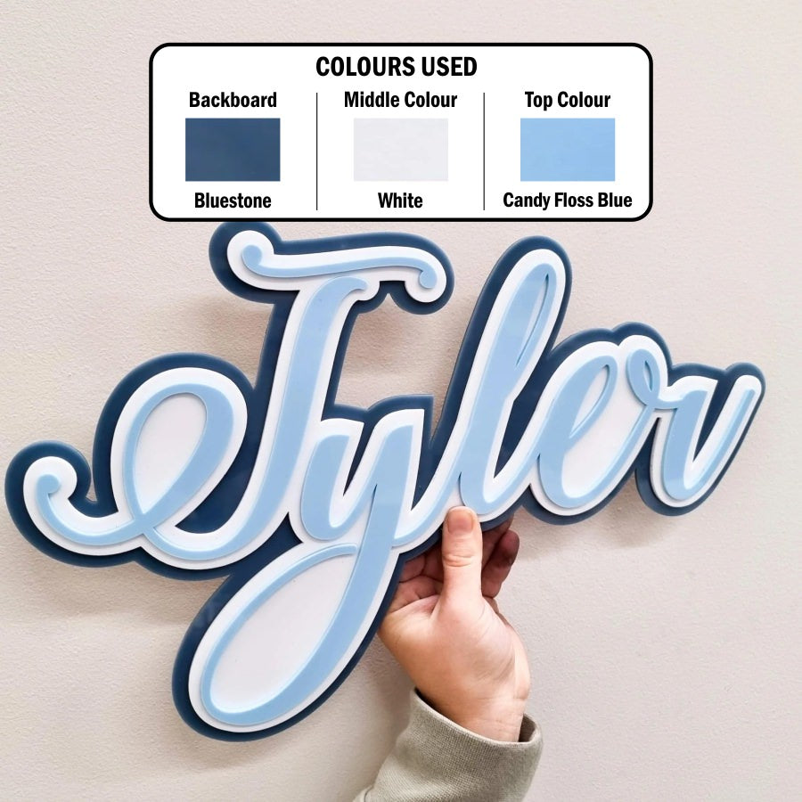 3D Name Plaque - Triple Layered