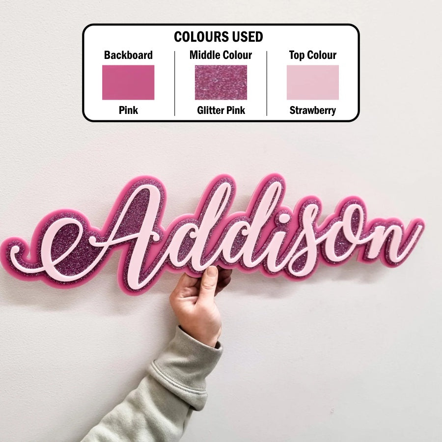3D Name Plaque - Triple Layered