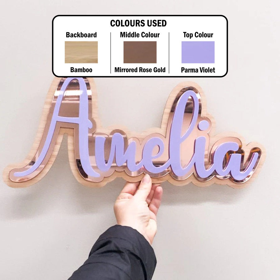 3D Name Plaque - Triple Layered