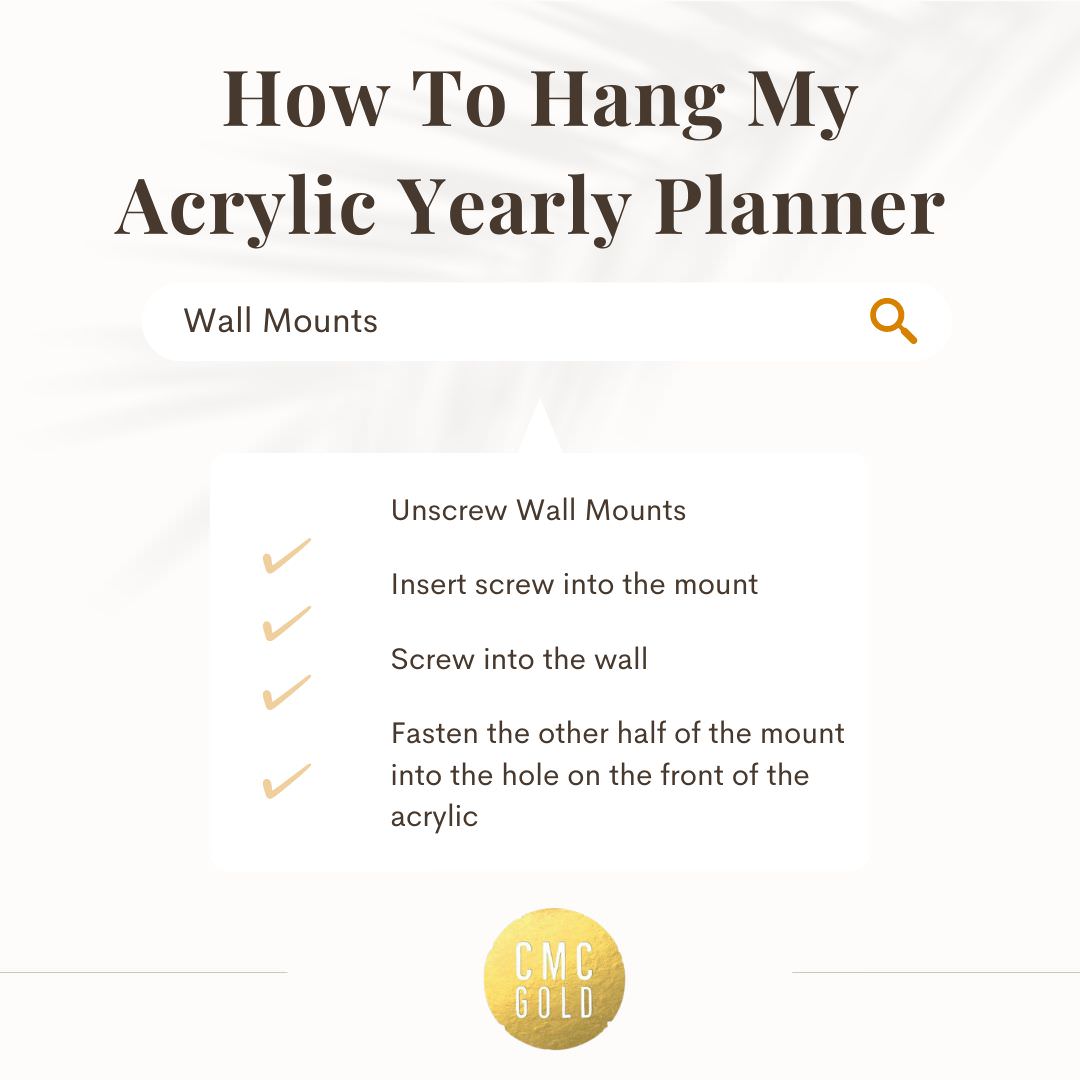 Yearly Acrylic Family Wall Planner