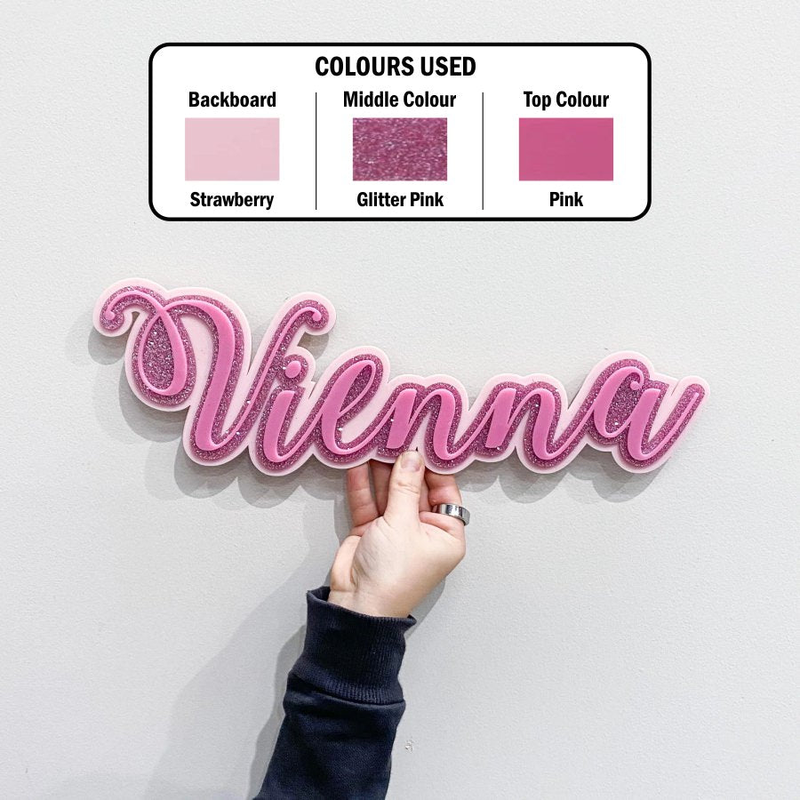 3D Name Plaque - Triple Layered
