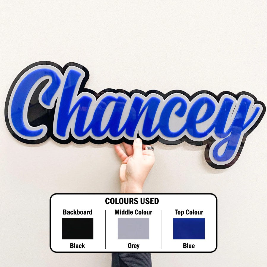 3D Name Plaque - Triple Layered