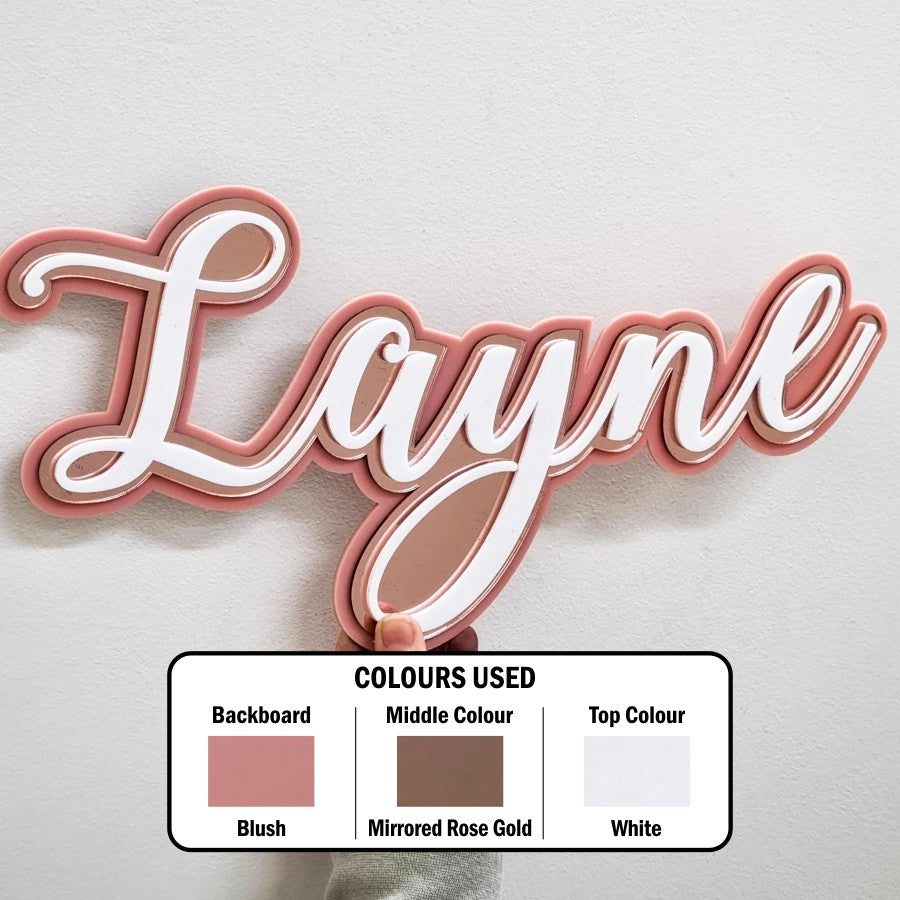 3D Name Plaque - Triple Layered