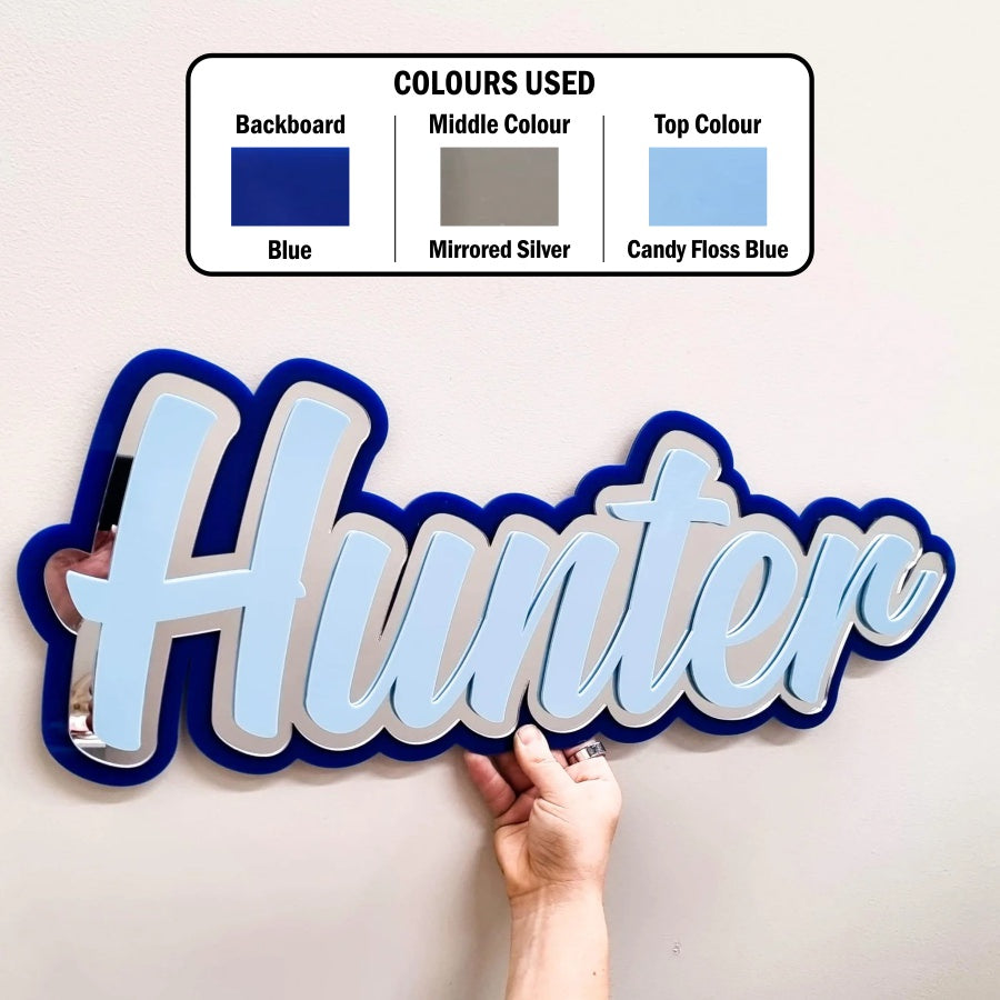 3D Name Plaque - Triple Layered