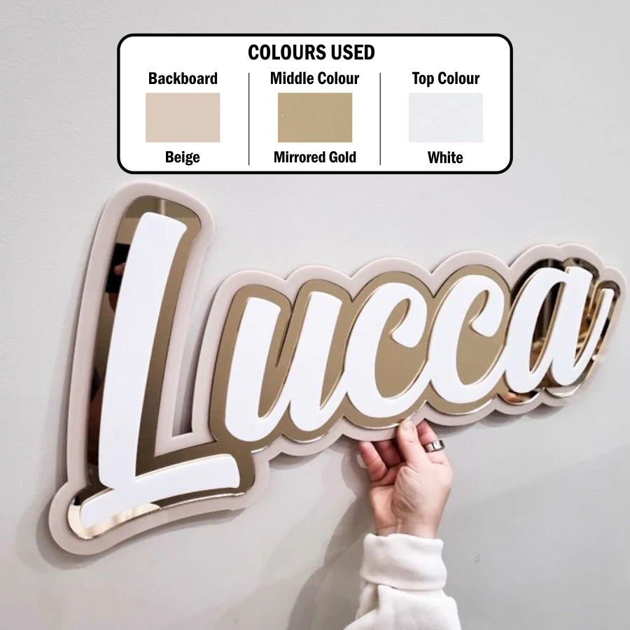 3D Name Plaque - Triple Layered