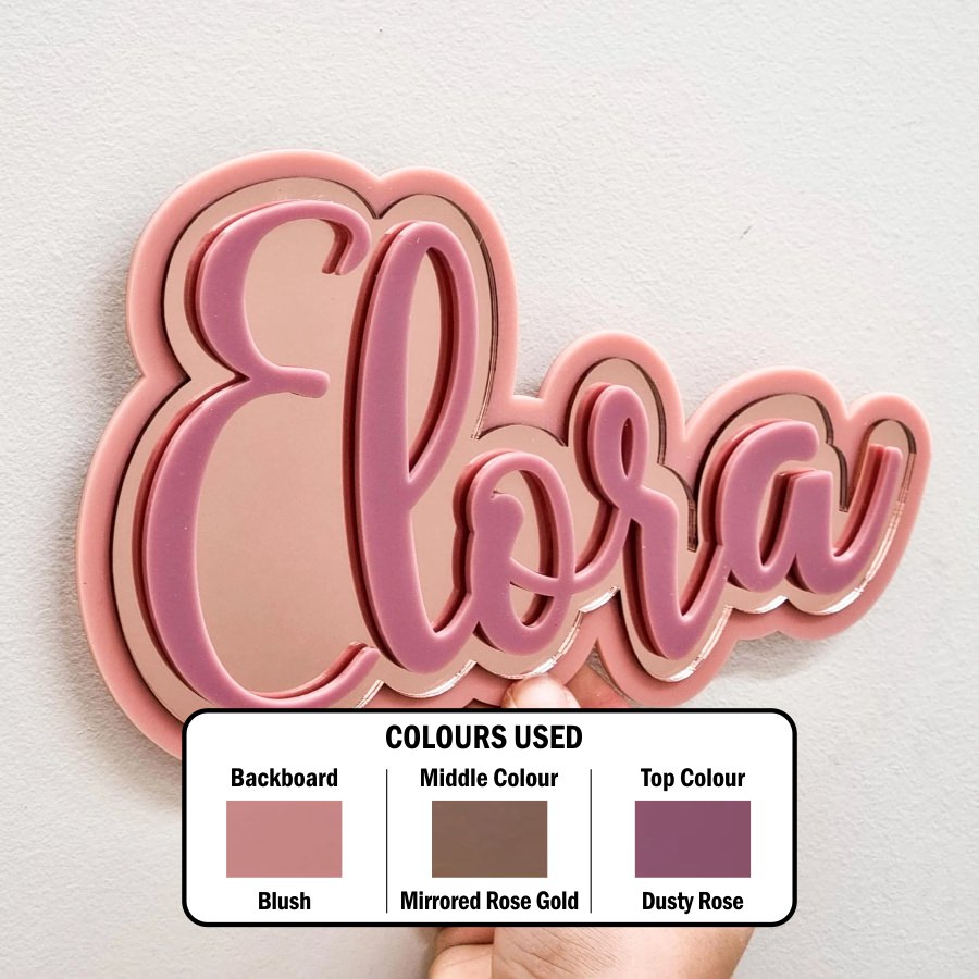 3D Name Plaque - Triple Layered