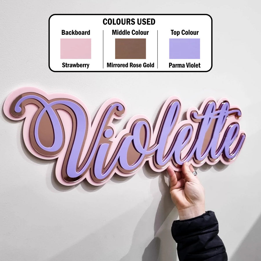 3D Name Plaque - Triple Layered