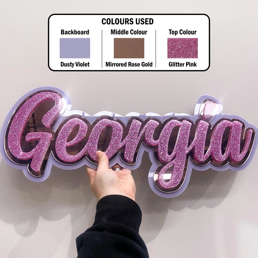 3D Name Plaque - Triple Layered