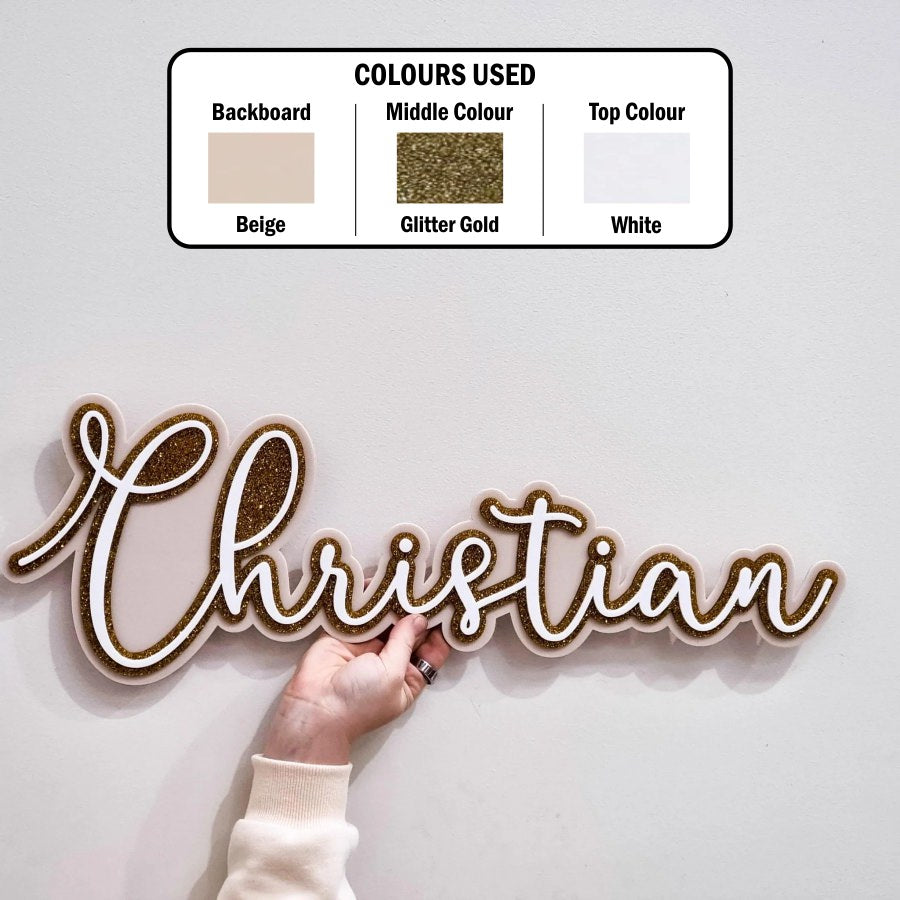 3D Name Plaque - Triple Layered