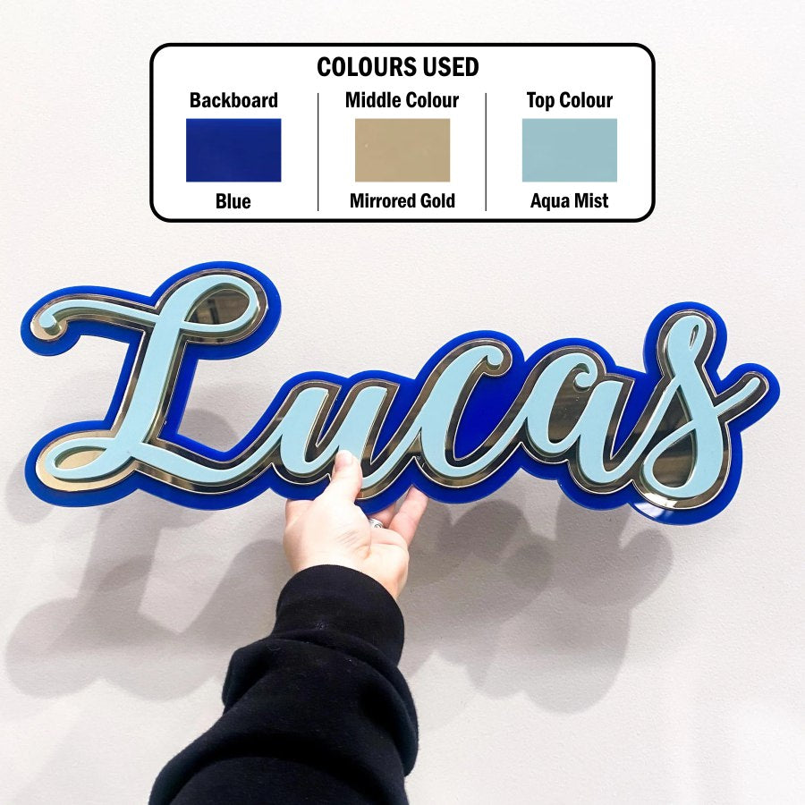 3D Name Plaque - Triple Layered