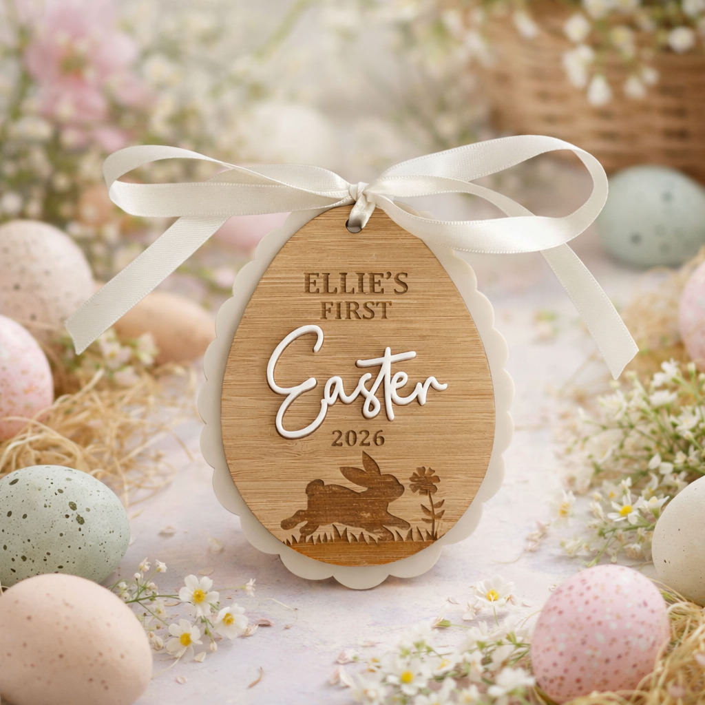 3D Personalised First Easter Milestone Ornament