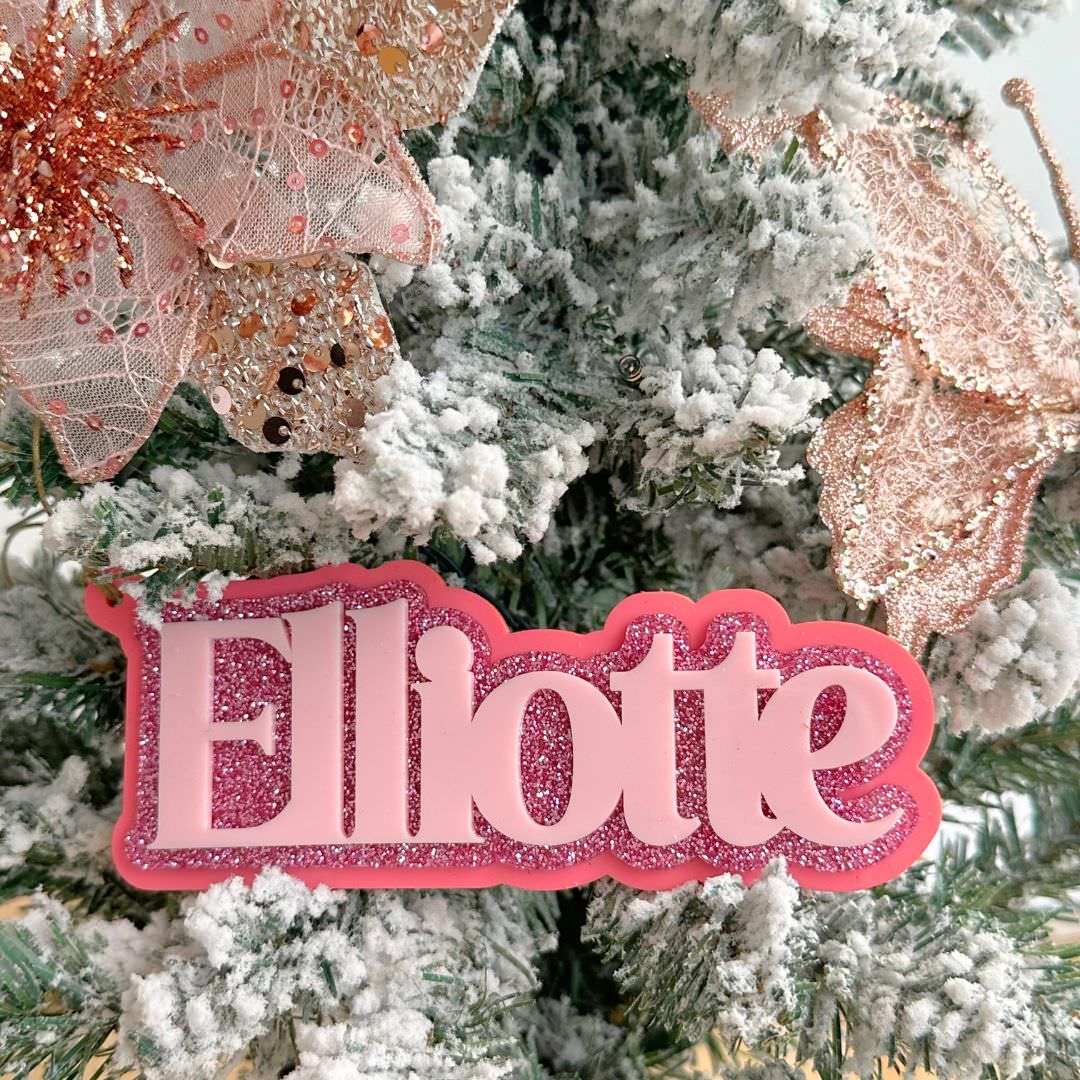 3D Triple Layer Christmas Name Ornaments