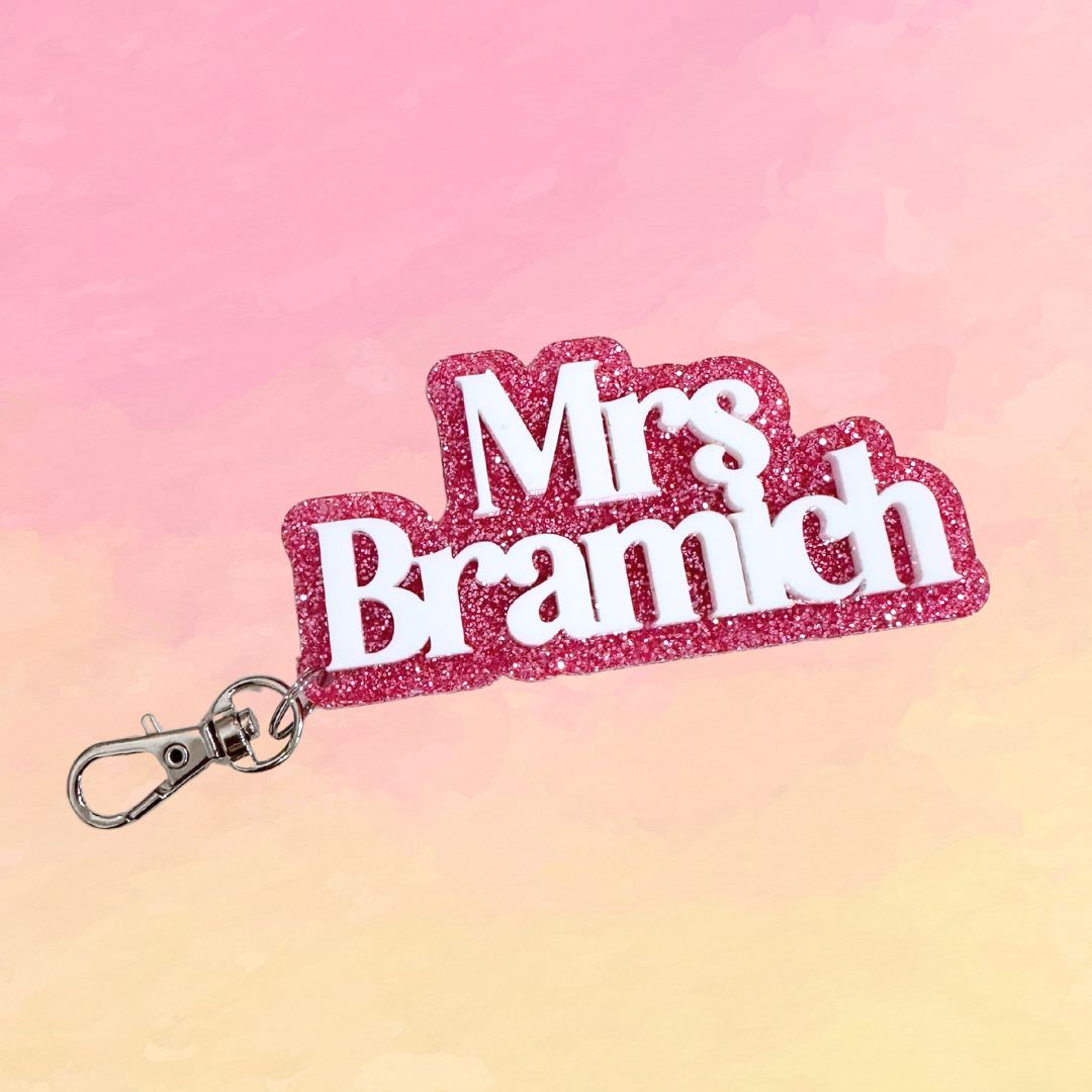 3D Single Name Keyrings
