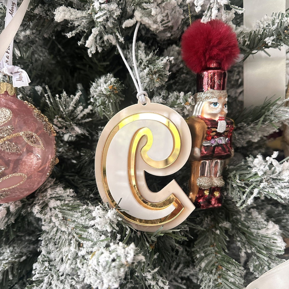 3D Triple Layer Plain Letter Ornaments