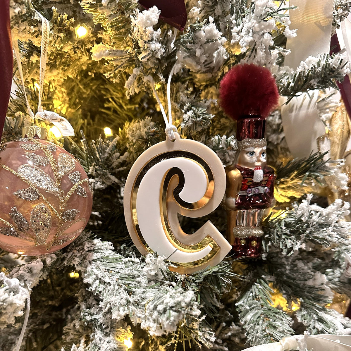 3D Triple Layer Plain Letter Ornaments