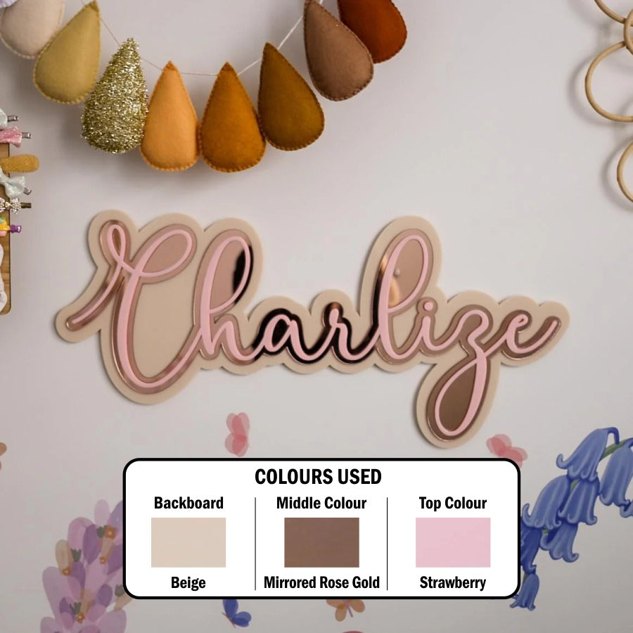 3D Name Plaque - Triple Layered