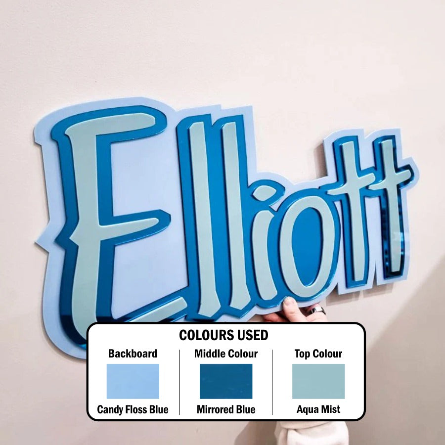 3D Name Plaque - Triple Layered