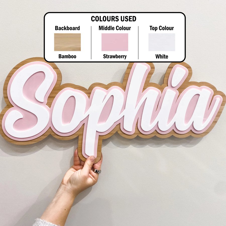 3D Name Plaque - Triple Layered