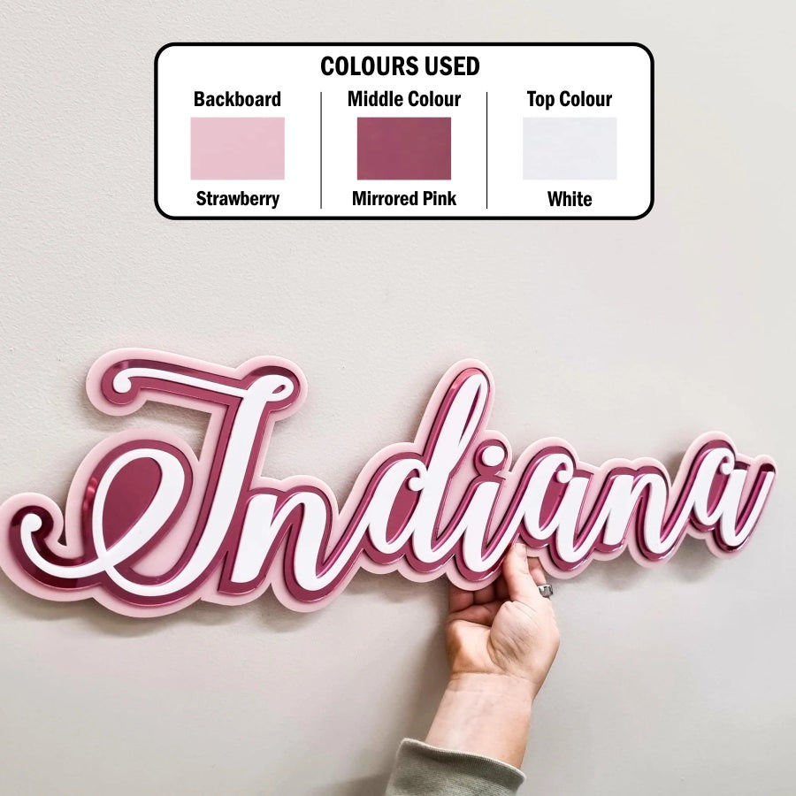 3D Name Plaque - Triple Layered