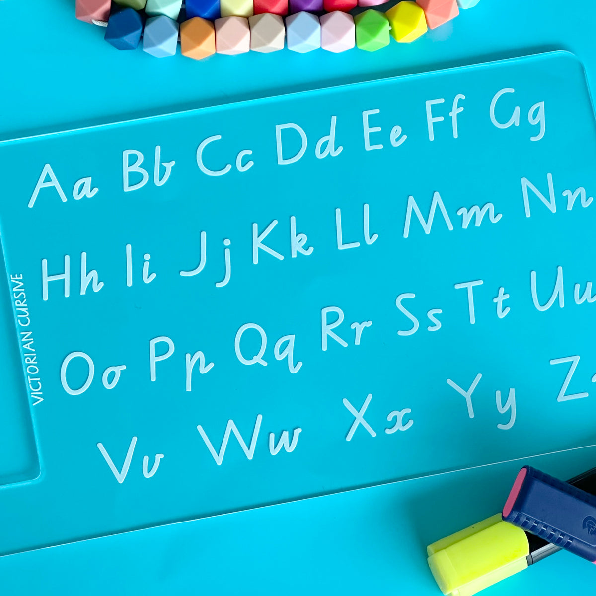 Personalised Trace &amp; Erase - ABC board: Victorian Cursive (suitable for WA &amp; NT)