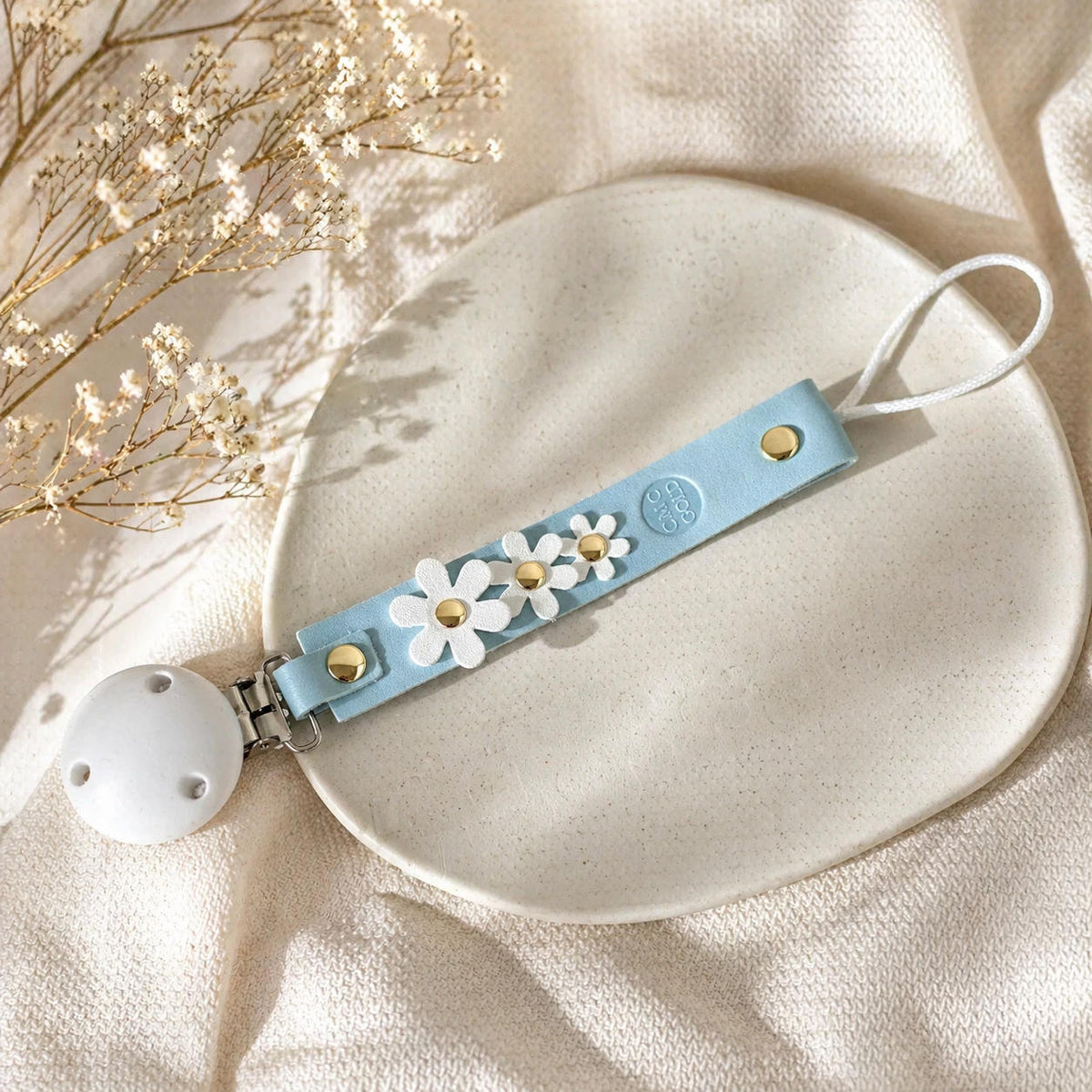 Coloured Floral Leather Dummy Clip (CLEARANCE)