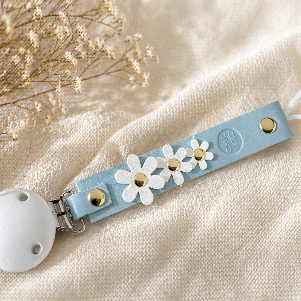 Coloured Floral Leather Dummy Clip (CLEARANCE)