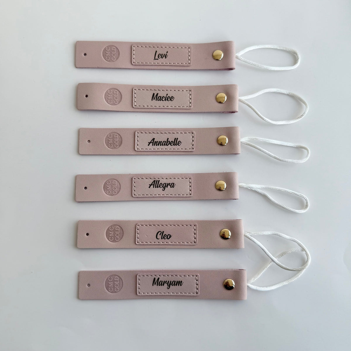 Personalised Leather Dummy Clips - Clearance (Already Engraved Designs)