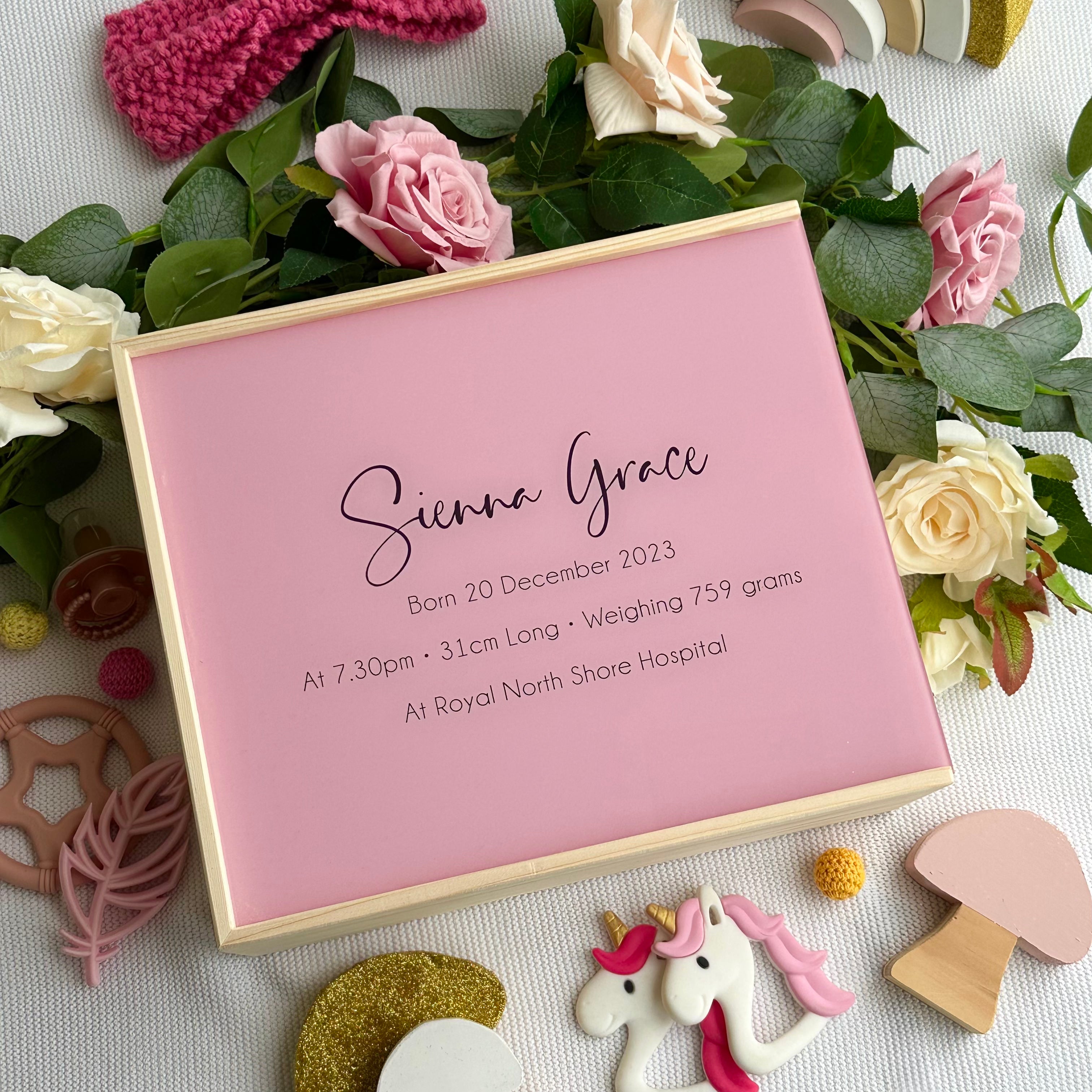 Personalised Baby Keepsake Boxes - Treasure Memories - CMC Gold - CMC Gold