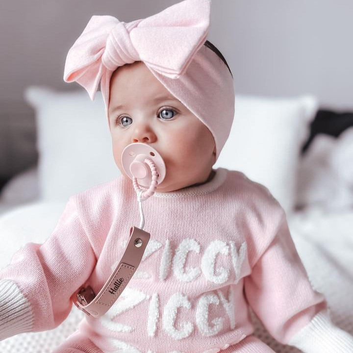 Personalised Coloured Panel Leather Dummy Clips CMC Gold