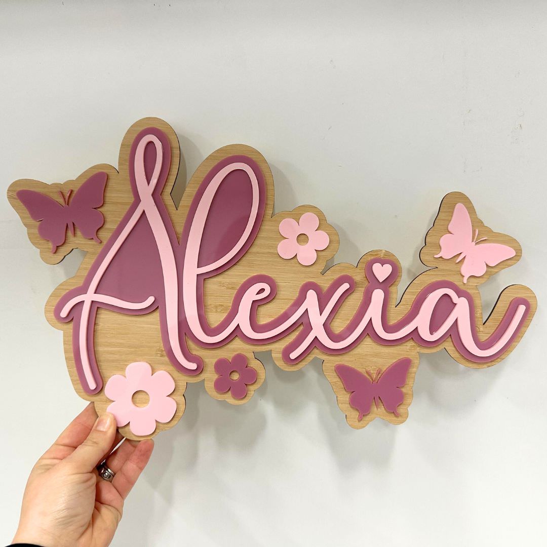 3D Picture Name Plaques - Triple Layered