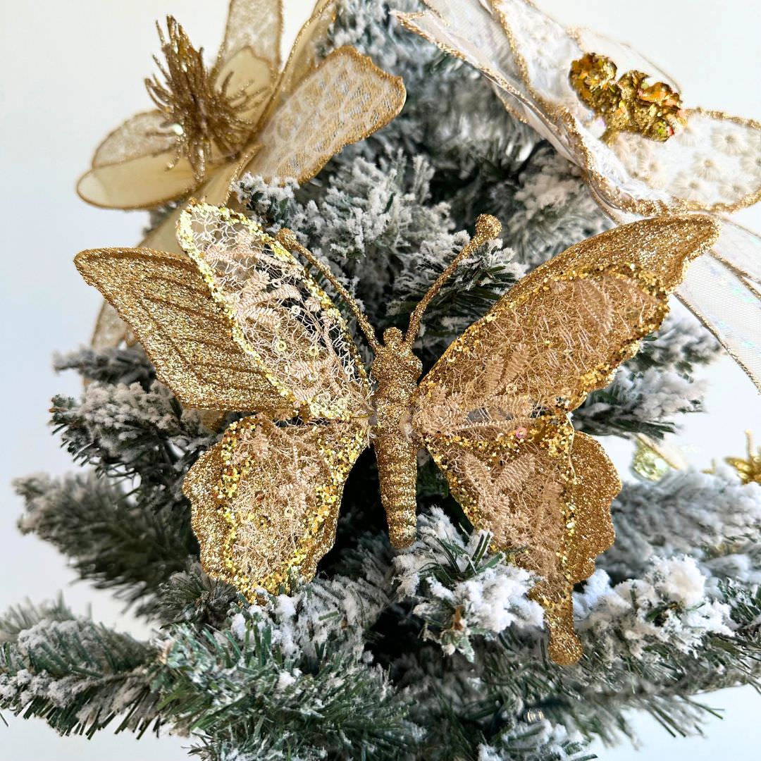 Christmas Butterfly Clip On Ornament