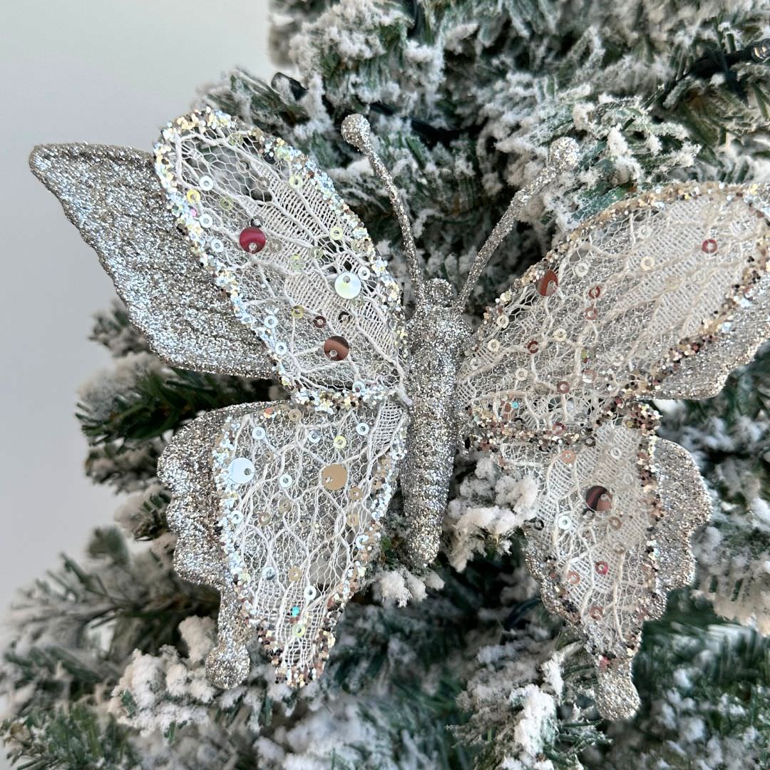 Christmas Butterfly Clip On Ornament