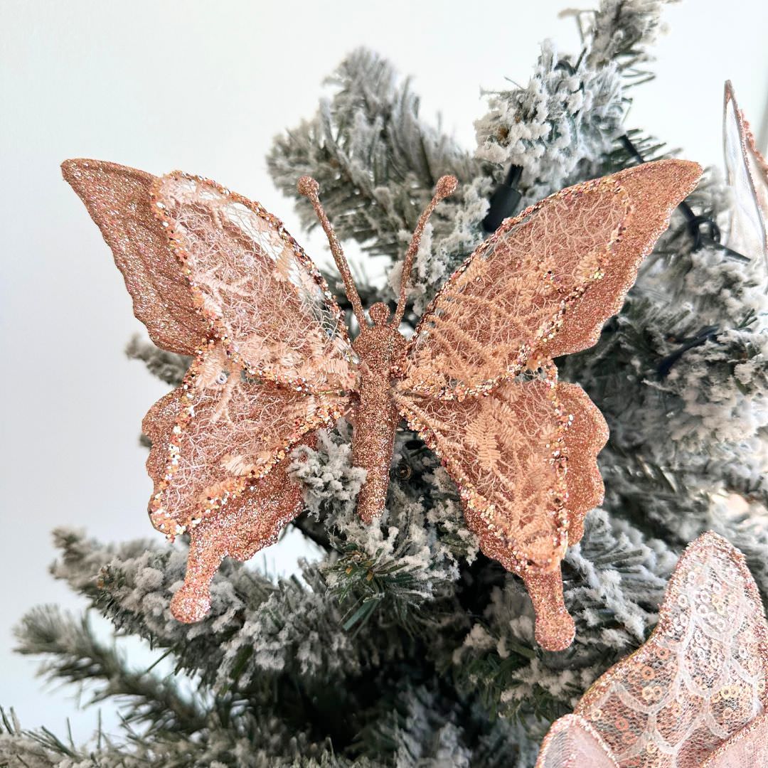 Christmas Butterfly Clip On Ornament