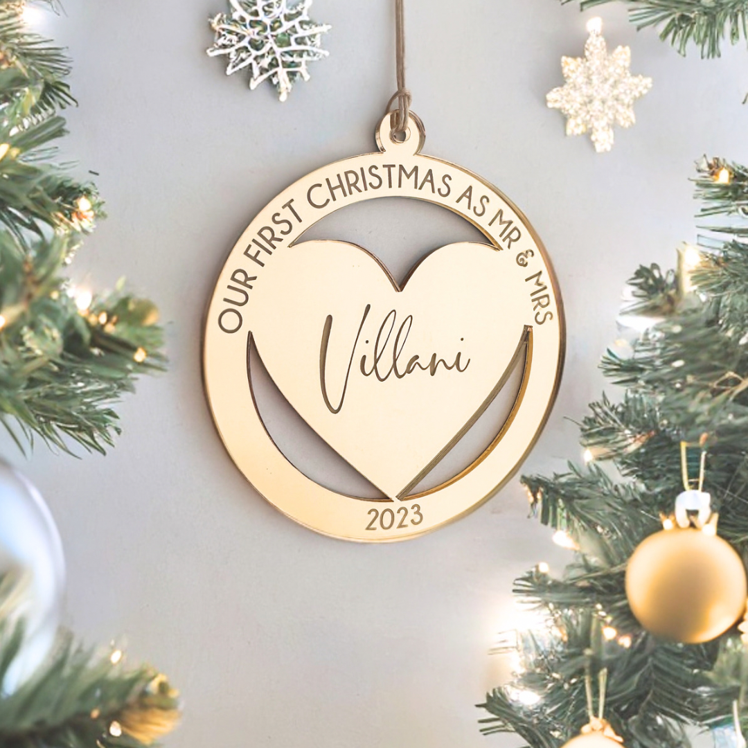 Christmas Ornament - Our First Christmas as Mr &amp; Mrs