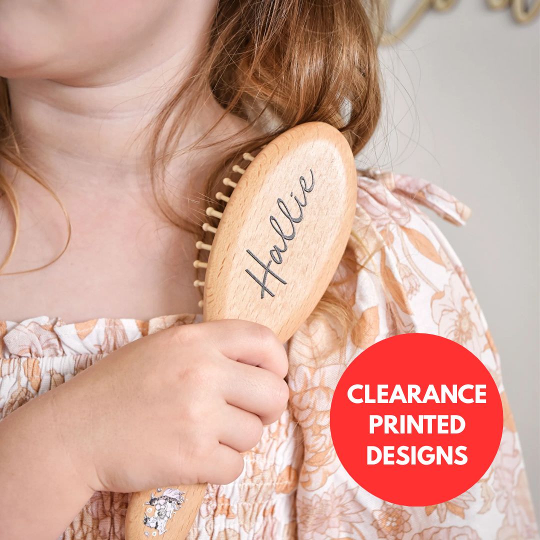 Personalised Hair Brushes - Clearance (Already Printed)