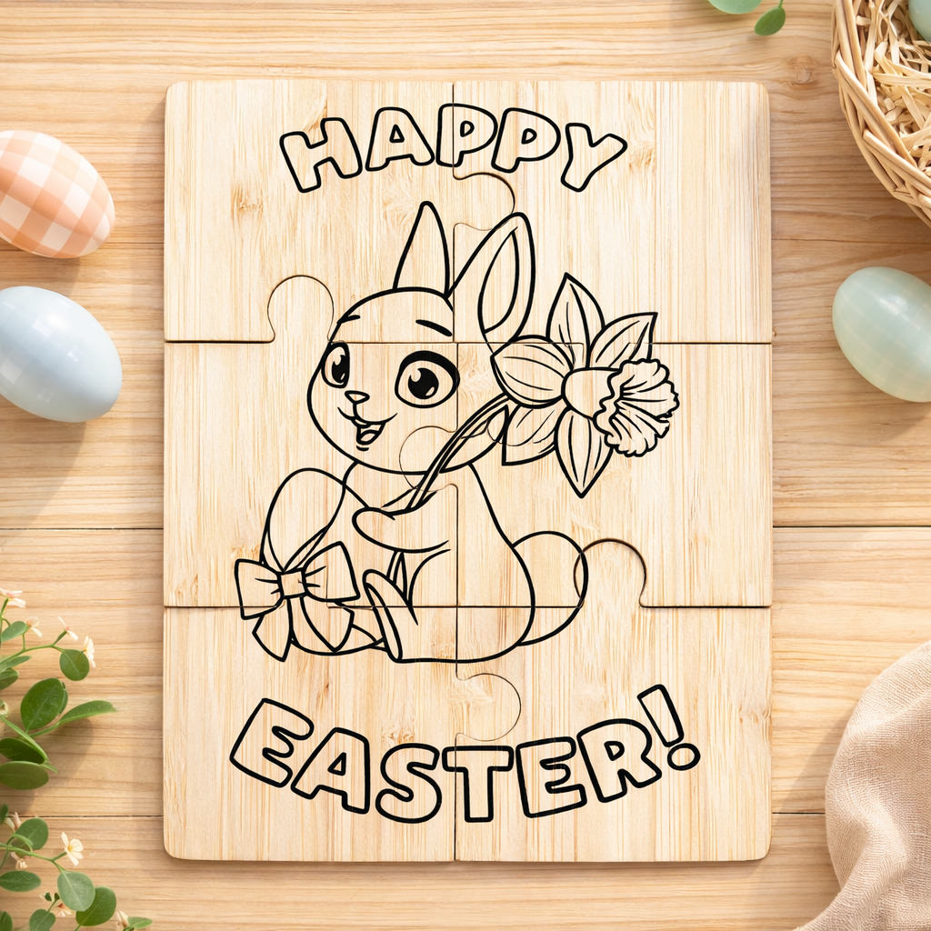 Happy Easter Colouring Puzzles (6 Piece Set)