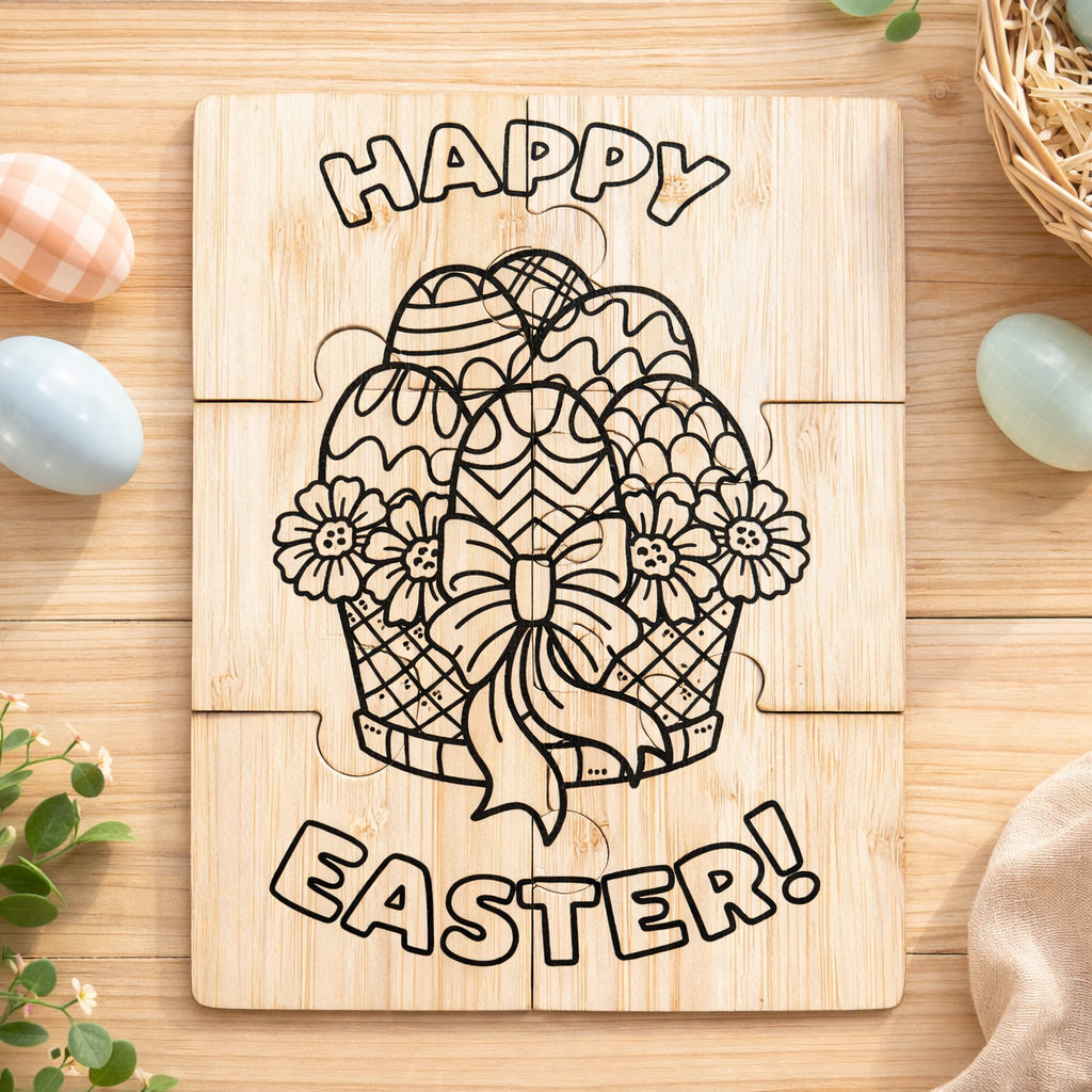 Happy Easter Colouring Puzzles (6 Piece Set)