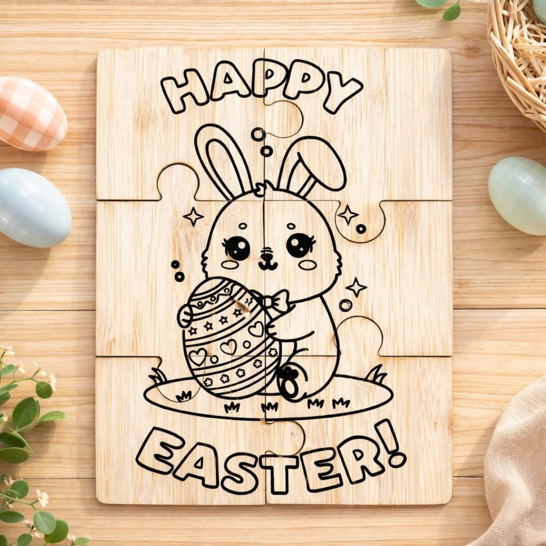 Happy Easter Colouring Puzzles (6 Piece Set)