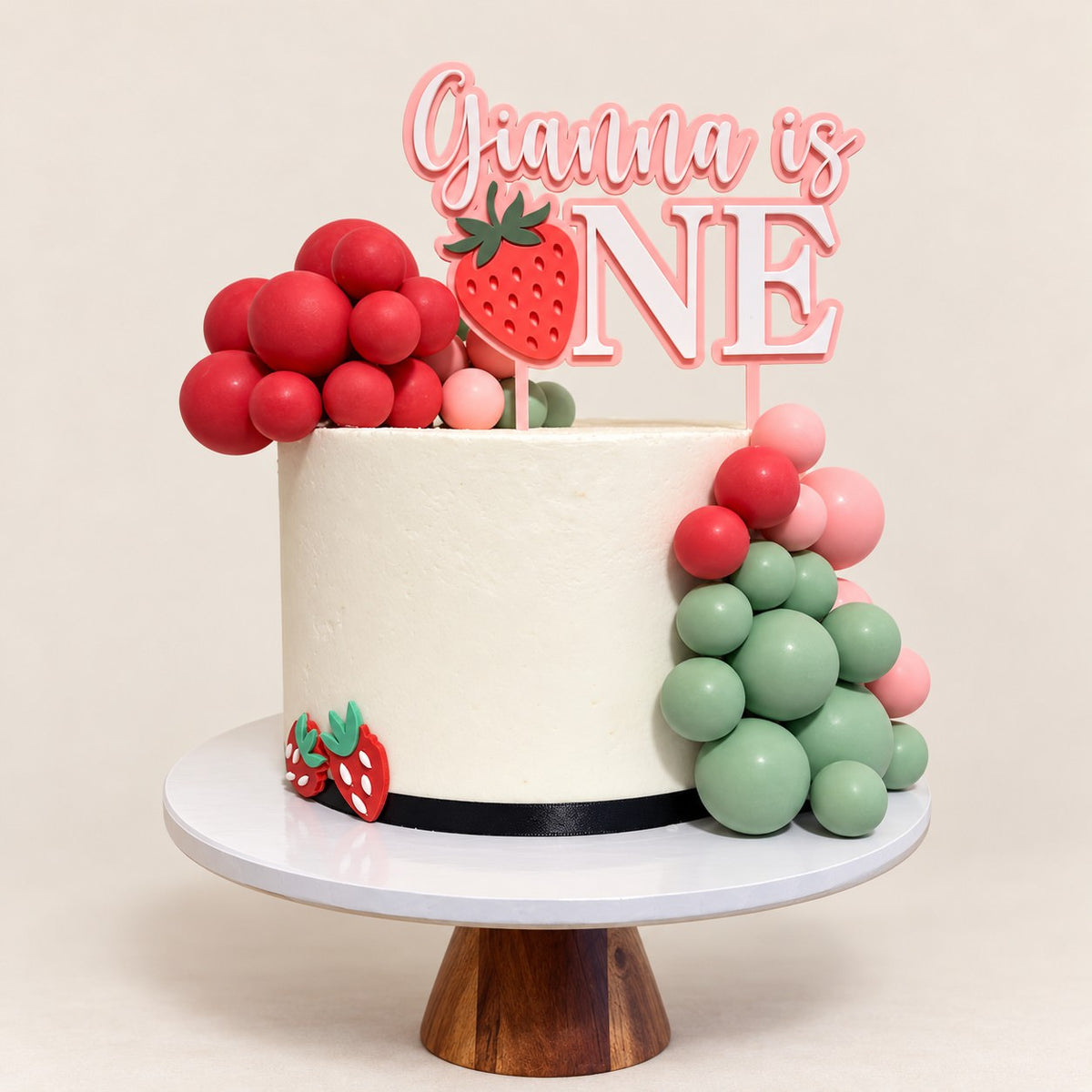 3D Is One Berry Birthday Cake Topper