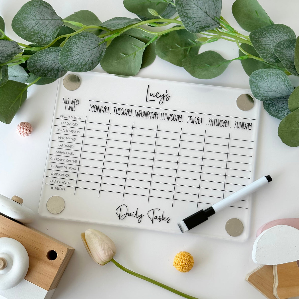 Daily Tasks Planner (magnetic)